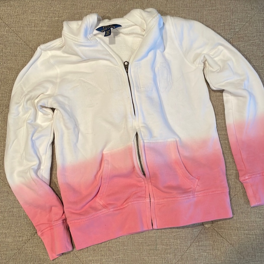 RALPH LAUREN pink ombré sweat jacket